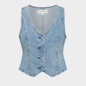 Denim Forum Light Blue Buttoned Vest